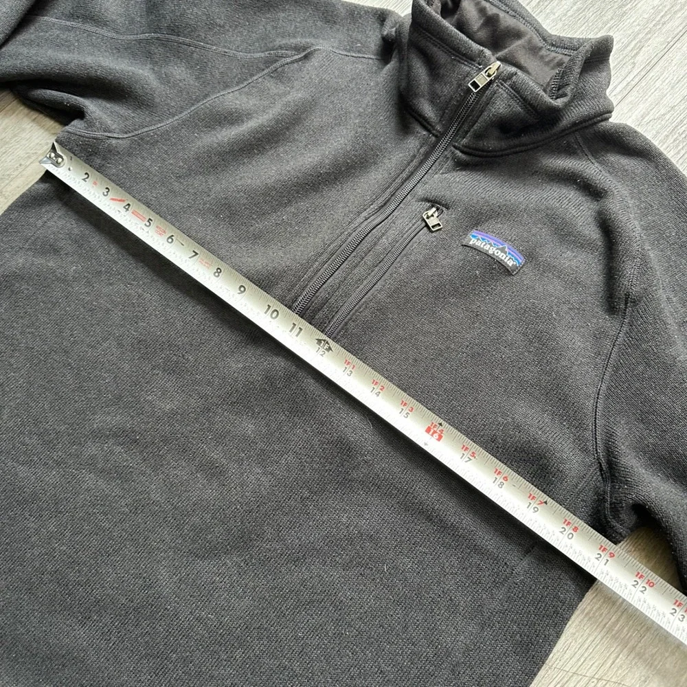 Patagonia Men's Size L Black 1/4 Zip Fleece Better Sweater Chest Pocket